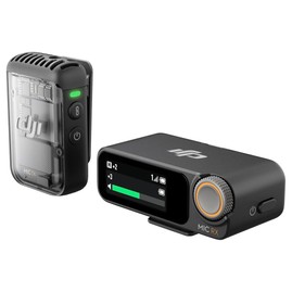 Refurbished DJI Mic 2 Wireless Lavalier Microphone (1TX+1RX), 32-bit Float Recording, 250m Stable Transmission, Intelligent Noise Cancellation, 8GB Internal Storage, Pro Audio for Camera & Smartphone