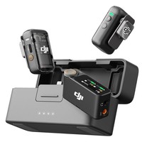 Felújított DJI Mic 2 vezeték nélküli csíptetős mikrofon (2 adó+1 vevő+töltőtok), 32 bites úszófelvétel, 250 m átvitel, AI zajszűrés, 14 órás belső felvétel, dupla adókészlet, mindenirányú mikrofon kamerához, iPhone-hoz, Androidhoz, laptopokhoz
