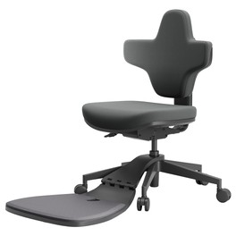 NEWTRAL Standing-Mate Chaise Ergonomique pour Bureau Assis-Debout, Positions Dynamiques, Dossier Inclinable à 167°, Tapis Anti-Fatigue, Hauteur & Profondeur Réglables, 152–173 cm, 150 kg – Small
