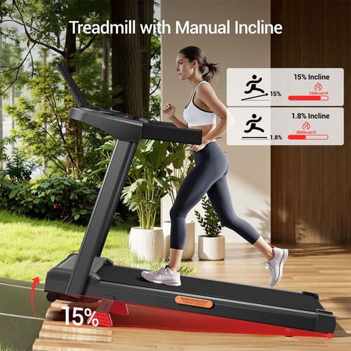 Tapis Roulant Pliable Tapis de Course Electrique 10KM/H Vitesse Réglable Ultra Silencieux avec télécommande et écran LCD pour Maison/Bureau