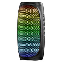 SOUNARC XR3 hordozható Bluetooth hangszóró, 10 W sztereó hangzás, RGB LED fények, Bluetooth 5.3, TWS párosítás, 8 óra lejátszási idő, IPX vízállóság, TF kártya és AUX, kompakt kültéri vezeték nélküli hangszóró