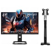TITAN ARMY P275MV PLUS Moniteur de jeu + T300 Pro bras de moniteur ergonomique