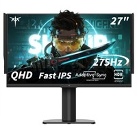 KTC H27E8 Gaming Monitor, 27-inch 2560×1440 Fast IPS Screen, 240Hz Refresh Rate & 275Hz OC, 1ms MPRT Response Time, HDR400, FreeSync & G-Sync Compatible, Low Blue Light & Flicker-Free, Adjustable Stand & 100x100mm VESA Mount Supported