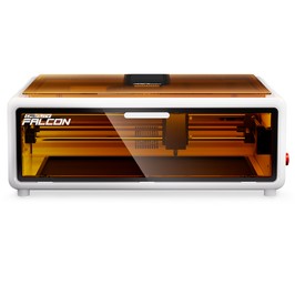 Creality Falcon A1 10W Lézergravírozó és vágógép, 600 mm/s sebesség, 0,06–0,08 mm precíziós lézer, 305 × 381 mm munkaterület, intelligens anyagfelismerés, HD kamera, szemvédő burkolat, elszívó ventilátor - Fehér