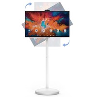 MESWAO 32"-os okos mobilképernyő, Android 13, 8 GB RAM 128 GB ROM, nyolcmagos processzor, 1080P FHD IPS érintőképernyő, 300 nites fényerő, 10000 mAh akkumulátor, WiFi Bluetooth, HDMI bemenet, felugró adatvédelmi kamera, állítható állvány