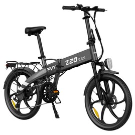 PVY Z20 Pro Elektrofahrrad, 250W Nabenmotor, 25 km/h Höchstgeschwindigkeit, 14,5Ah herausnehmbarer Akku, 80-100km Reichweite, LCD-Display – Grau
