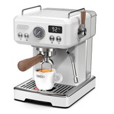 HIBREW H10Plus Espressomaschine, 20 Bar halbautomatische Kaffeemaschine, schnelles Aufheizen, Temperaturregelung, Dampfaufschäumer für Cappuccino, Latte, Edelstahl (Latte-Art-Tasse nicht im Lieferumfang enthalten)