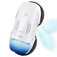 FMART T10 PRO ablaktisztító robot, száraz és nedves tisztítás, 3800 Pa erős szívóerő, kettős keresztpermetezésű rendszer, mesterséges intelligencia alapú útvonaltervezés, 4 tisztítási mód, alkalmazás és távirányító, 120 ml-es víztartály, élérzékelés,