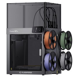Flashforge Creator 5 Pro 3D-Drucker, 4 unabhängige Werkzeugköpfe, 600 mm/s Bewegungsgeschwindigkeit, 256×256×256 mm Bauvolumen, 320 °C Extruder, beheizte Kammer, HEPA13 Luftfilterung, automatische Nivellierung, WiFi-Fernüberwachung