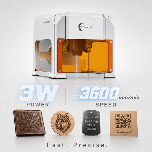Carverall K4 3W Mini lasergravör