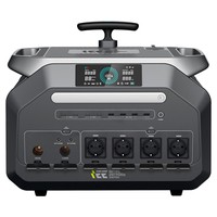 IEETek P2400 Hordozható Erőmű, 2048 Wh LiFePO4 Akkumulátor, 2400 W Tiszta Szinusz Kimenet, 4800 W Túlfeszültség, 1800 W Gyors Töltés, 800 W Napelemes Bemenet, <10 ms EPS Backup, WiFi és Bluetooth Alkalmazásvezérlés