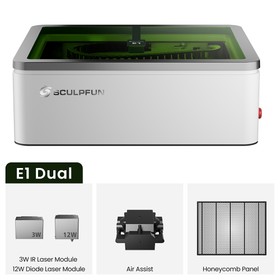 SCULPFUN E1 Dual Graveur Laser Enceinte 12W+3W