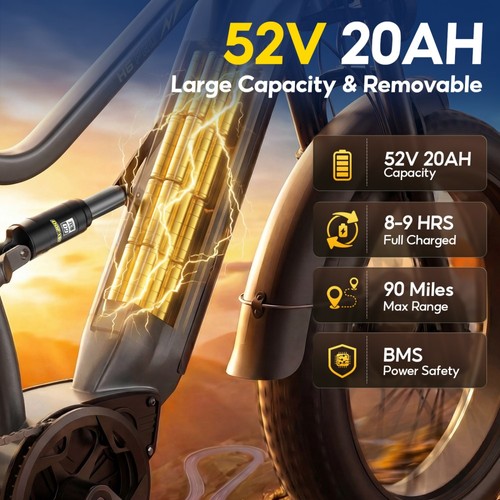 HIKNIGHT H6 PRO 4000W Elcykel Grå