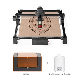 Mecpow X3S 12W Graveur laser avec enceinte et purificateur de fumée