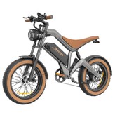 ZONVEER M20 Vélo électrique, moteur moyeu 1500 W en crête (750 W nominal), batterie 48 V 18,2 Ah, vitesse maximale de 55 km/h, autonomie de 100 km, suspension intégrale, pneus Fat 20 × 4,0 pouces anti-crevaison, Shimano 7 vitesses