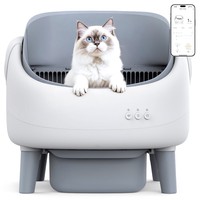 Crigge MINI-C intelligens macskaalom, nyitott tetejű öntisztító rendszer, WiFi alkalmazásvezérlés, állapotkövetés, 35 dB ultra csendes működés, kettős infravörös biztonsági érzékelő, automatikus hulladékválogatás, levehető dobkialakítás, beépített sz