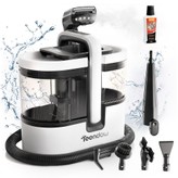 Teendow C7 Max Aspirateur à tapis, puissance de 1800W, aspiration de 16kPa, ≥100°C Vapeur, 4 modes de nettoyage, pulvérisation, frottement et aspiration, réservoirs d'eau doubles de 1600 ml/1500 ml