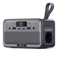 DaranEner YOUYO R100 Pro hordozható áramfejlesztő, 99 Wh-s LiFePO4 akkumulátor, 100 W tiszta szinusz kimenet, 200 W túlfeszültség, 30 W napelemes bemenet, 65 W USB-C PD, kettős 18 W-os USB-A, 60 W DC5521 kimenet kempingezéshez, kirándulásokhoz és vés