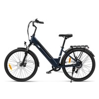 Touroll Roamer 2 ST Step-Thru elektromos kerékpár, 250 W-os motor, 36 V-os 15,6 Ah-s akkumulátor, 26"×1,75"-os gumiabroncsok, 25 km/h maximális sebesség, 100 km-es hatótávolság, mechanikus tárcsafék és elektromos fék, első felfüggesztés, Shimano 7 se