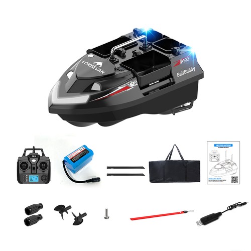 LOKEEVAN V802 Pro GPS RC Fiskebåt Svart