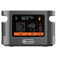 FlashFish E106B hordozható töltőállomás, 384 Wh-s LiFePO4 akkumulátor, 600 W-os tiszta szinusz kimenet, 8 kimenet, 250 W AC + 200 W napelemes gyorstöltés, 100 W-os USB-C PD, 120 W-os autóport, LCD kijelző, kempingezéshez, lakókocsihoz, vészhelyzeti b