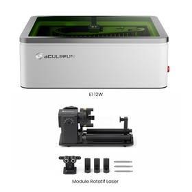 SCULPFUN E1 12W Graveur laser + Module Rotatif Laser