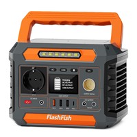 Flashfish P66A hordozható töltőállomás, 144,3 Wh kapacitás, 39000 mAh akkumulátor, 200 W AC kimenet, 8 kimenet, 18 W USB-A/USB-C QC, 13–22 V napelemes bemenet, 3 töltési mód, beépített LED világítás