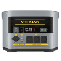 VTOMAN FlashSpeed ​​2400 hordozható erőmű, 1408 Wh LiFePO4 akkumulátor, 2400 W AC kimenet, 3200 W csúcsteljesítmény, 12 kimeneti port, 100 W USB-C, 600 W napelemes bemenet, 1500 W AC bemenet, <10 ms UPS