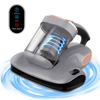Felújított JIGOO S100 akkus matrac porszívó, dupla szűrőbetéttel, 10000 Pa szívóerővel, 150 W-os szénkefe nélküli motorral, 80 000/perc ütögetési sebességgel, UV-C és 55°C-os forrólevegős sterilizálással