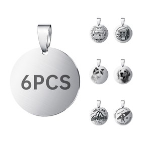 6PCS Mecpow AS6 20mm Round Pet Tags