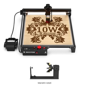 Mecpow X3 Pro 10W Graveur laser avec Mandrin rotatif