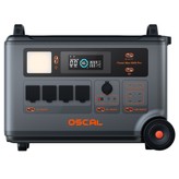 Oscal PowerMax 6000 Pro Tragbare Powerstation, 3600Wh LiFePO4-Akku, auf 57600Wh erweiterbar, 6000W reiner Sinuswellenausgang, 9000W Spitzenleistung, 14 Ausgänge, 3000W Solareingang, 3500+ Ladezyklen, USV, App-Steuerung
