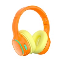 Tronsmart KH03 ANC gyerek fejhallgató, aktív zajszűrés, 93dB hangerőkorlát, 70 órás lejátszási idő, beépített HD mikrofon, több világítási mód, lélegző fehérjepárnák - narancssárga