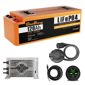 Cloudenergy CL72-120 72V 120Ah LiFePO4 Golf Cart Battery