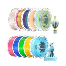 10kg Mecpow Filament d’impression 3D Multicolore 5kg PLA + 5kg PETG