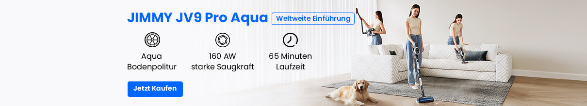 JIMMY JV9 Pro Aqua Akku-Staubsauger mit Auqa-Polierkopf