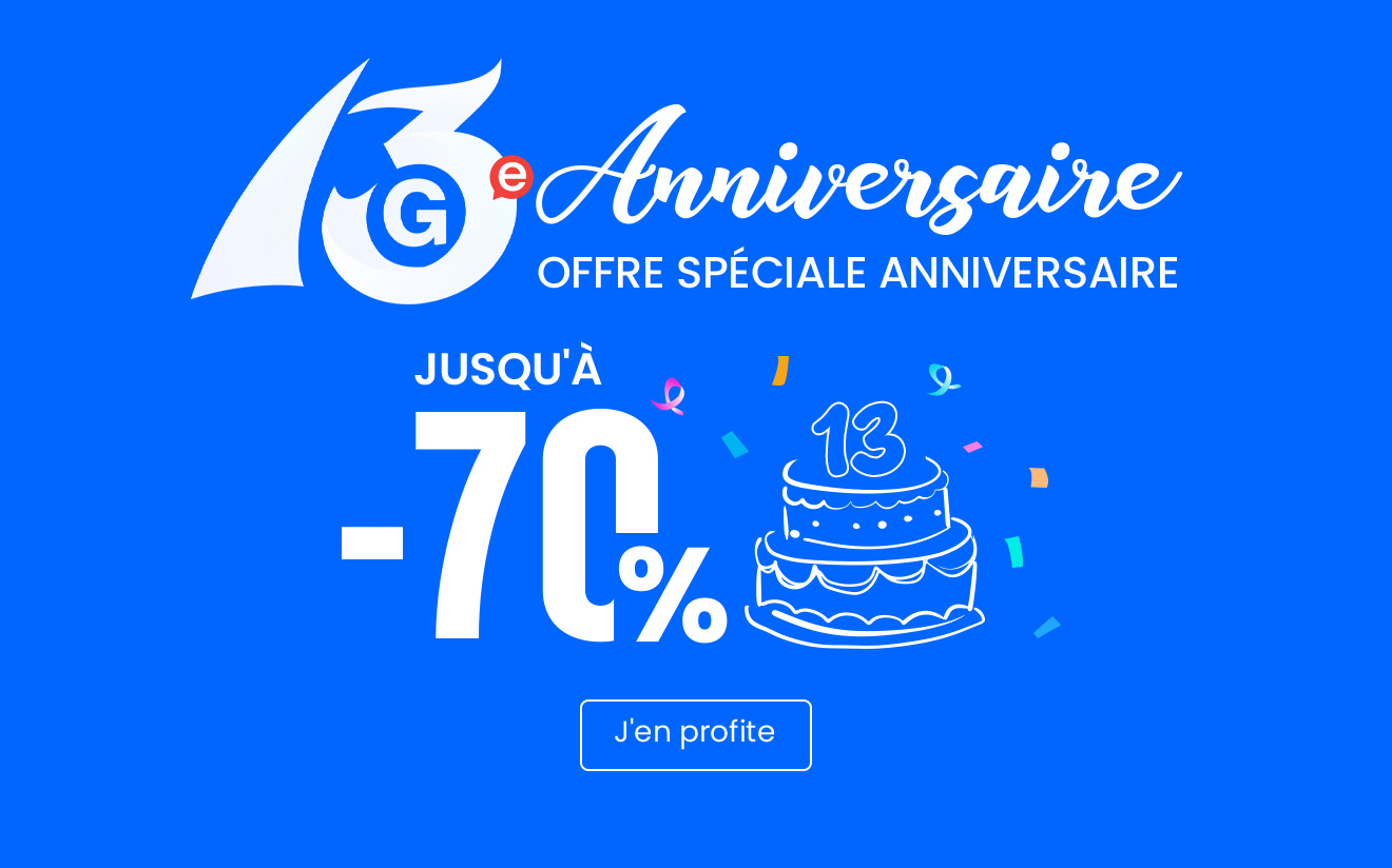 Soldes du 13e anniversaire 2025