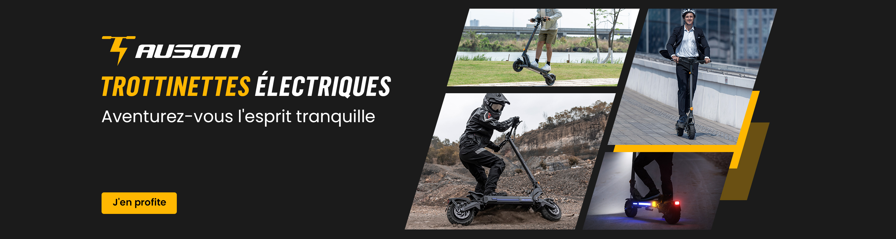 Vente de trottinettes électriques Ausom