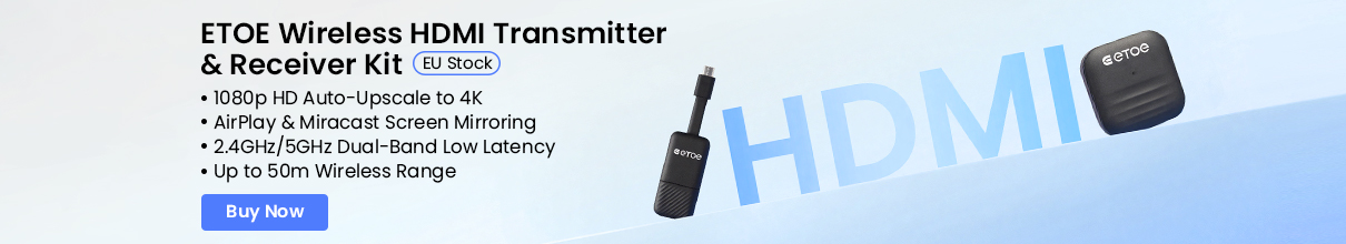 ETOE Wireless HDMI Transmitter & Receiver Kit