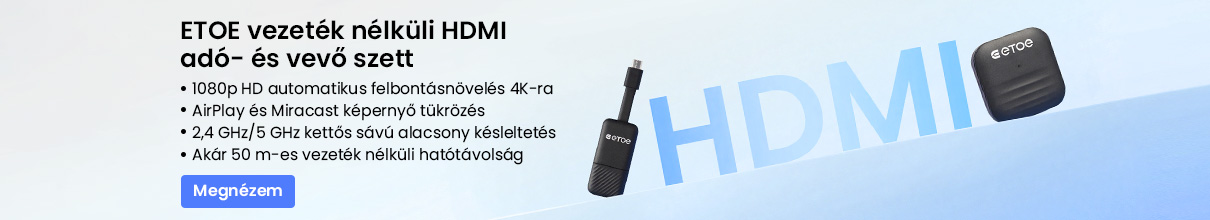 ETOE vezeték nélküli HDMI adó- és vevőkészlet