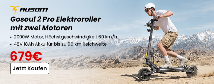 Ausom Gosoul 2 Pro Elektroroller mit zwei Motoren
