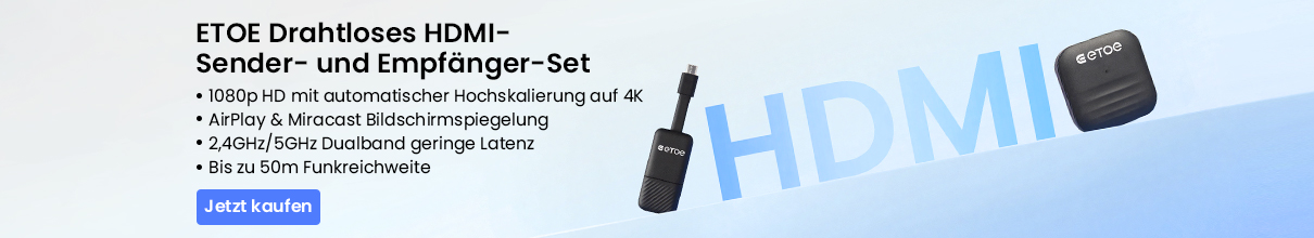 ETOE Kabelloses HDMI-Sender- und Empfängerset