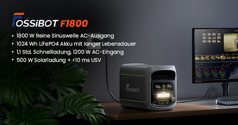 FOSSiBOT F1800 Tragbare Powerstation