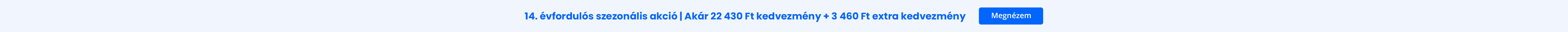 14. évfordulós akció 2026