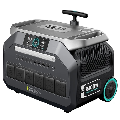 IEETek P2400 Hordozható Erőmű, 2048Wh LiFePO4 Akkumulátor, 2400W Tiszta Szinuszhullámú Kimenet, 4800W Csúcsteljesítmény, 1800W Gyors Töltés, 800W Napelemes Bemenet, <10 ms EPS Tartalék Áramellátás, WiFi és Bluetooth Alkalmazásvezérlés