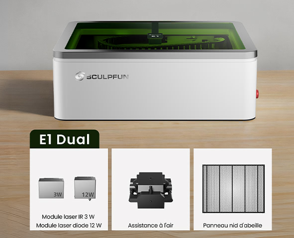 SCULPFUN E1 Dual 12W + 3W IR