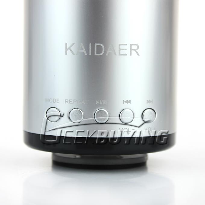 Wireless Music Speaker with USB/ 3.5mm /Led for iPad iPhone Tablet PC-Silver(1003)