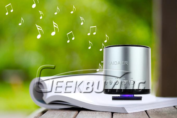 Wireless Music Speaker with USB/ 3.5mm /Led for iPad iPhone Tablet PC-Silver(1003)