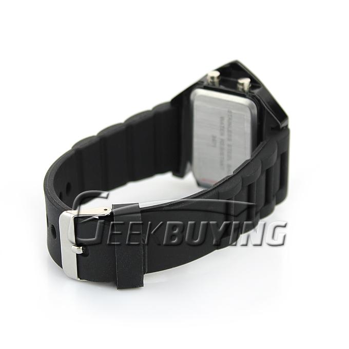 Makibes Unisex Multi-function Stealth Aircraft Shape Sports LED Digital Date/Chronograph/Alarm Wrist Watches - Black
