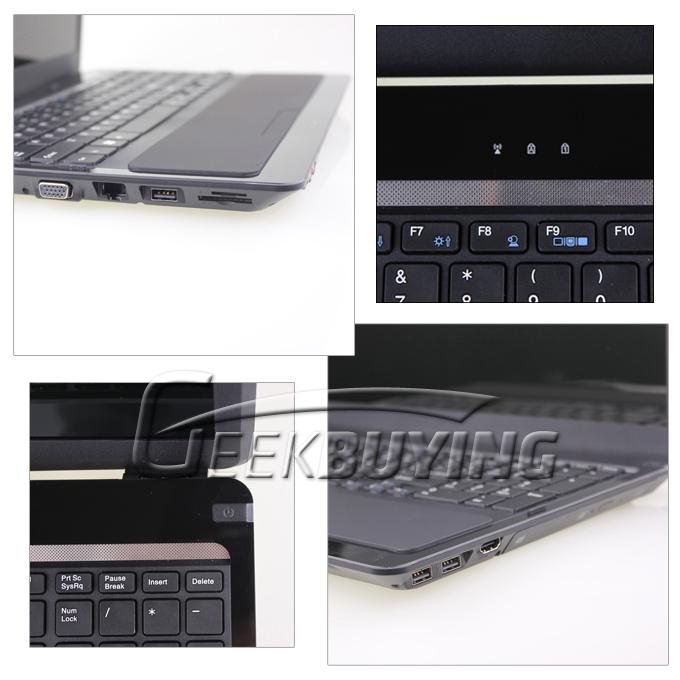 15.4 Inch WIN7 D25001.86GHZ Dual-Core RAM 2GB HDD160G Mini Netbook Laptop Tablet PC w/WiFi Camera  